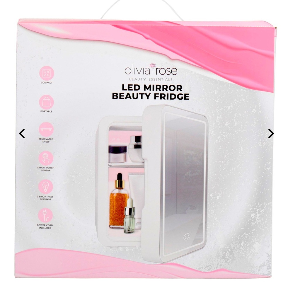 NWT Olivia Rose LED Mirror Beauty Fridge